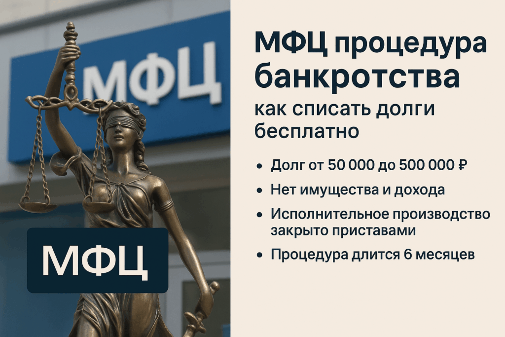 Банкротства через МФЦ